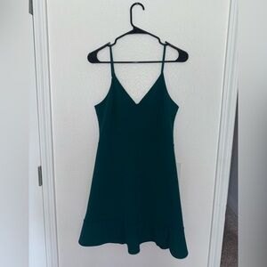 Express Green Spaghetti Strap Mini Dress